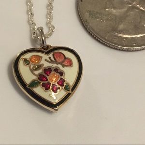 Enamel Guilloche Heart